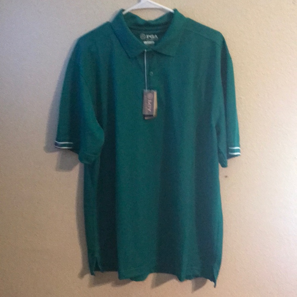 PGA authentic green polo large NWT